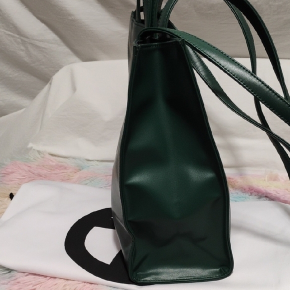 SALE! NWOT Telfar Green Tote Bag W Embossed Logo & Dust Bag Never Used No Tags - Picture 4 of 12